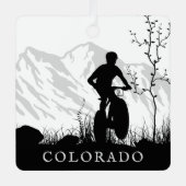 Personalisiert Colorado Mountain Bike Ornament Aus Metall (Vorderseite)