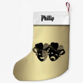 Personalisiert Comedy Tragedy Theater Masken Kleiner Weihnachtsstrumpf (Rückseite)
