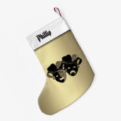 Personalisiert Comedy Tragedy Theater Masken Kleiner Weihnachtsstrumpf (Rückseite (Hängend))