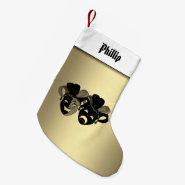 Personalisiert Comedy Tragedy Theater Masken Kleiner Weihnachtsstrumpf