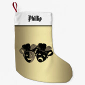 Personalisiert Comedy Tragedy Theater Masken Kleiner Weihnachtsstrumpf (Vorderseite)