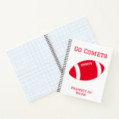 Personalisiert Comets Red Football Spiral Notebook Notizblock (Innenseite)