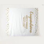 Personalisiert Confetti Herzlichen Glückwunsch Gra Wandteppich (Vorderseite (Horizontal))