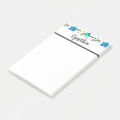 Personalisiert Confetti Post-it Klebezettel (angewinkelt)