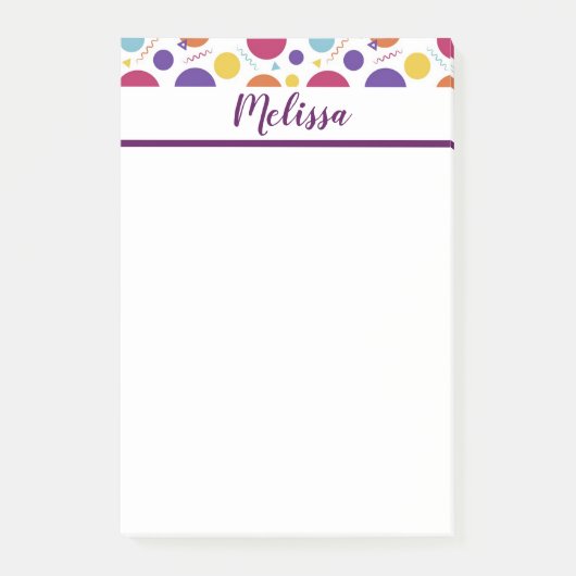 Personalisiert Confetti Post-it Klebezettel (Vorderseite)