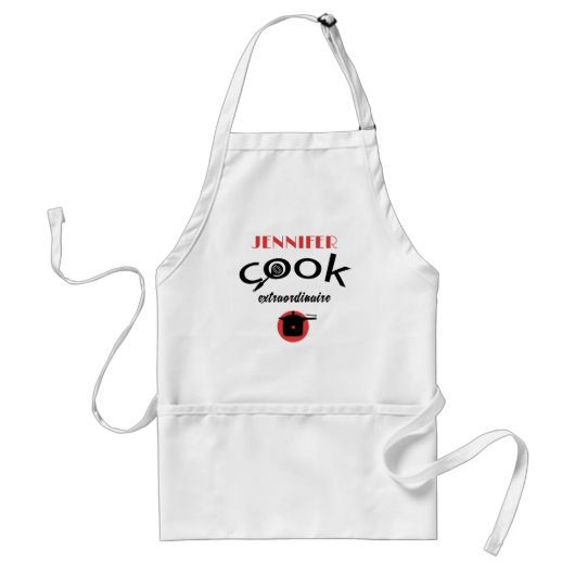 Personalisiert Cook Extraordinaire Erwachsene Schü Schürze (Vorne)