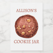 Personalisiert Cookie Jar Lebensmitteletikett (Einzelnes Label)