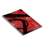 Personalisiert Coole Urban Red Graffiti Notizblock (Rechte Seite)