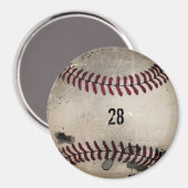 Personalisiert Coole Vintage Grunge Baseball Magnet (Vorderseite/Rückseite)