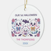 Personalisiert Coquette Boo - Halloween Keramik Ornament (Links)