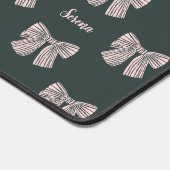 Personalisiert Coquette Bow Schreibtischunterlage (Ecke)