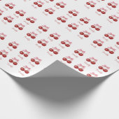 Personalisiert Coquette Cherry Bow Geschenkpapier (Ecke)