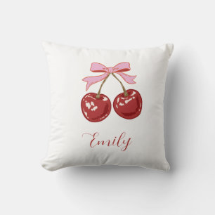 Personalisiert Coquette Cherry Bow Name Kissen