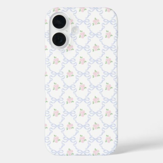 Personalisiert Coquette Preppy Floral Case-Mate iPhone Hülle (Rückseite)