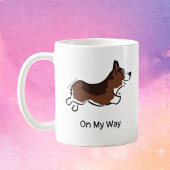 Personalisiert Corgi Cartoon Simple White Kaffeetasse