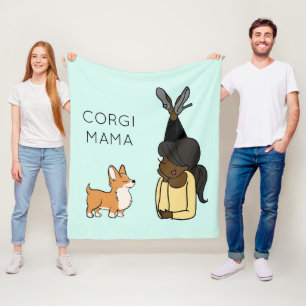 Personalisiert Corgi Mama Fleece Blanket