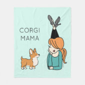Personalisiert Corgi Mama Fleece Blanket (Vorderseite)