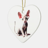 Personalisiert Cornish Rex Kitten Keramik Ornament (Links)