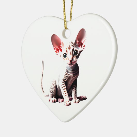 Personalisiert Cornish Rex Kitten Keramik Ornament (Links)