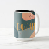 Personalisiert Cosy Bohemisch Zweifarbige Tasse (VorderseiteRechts)