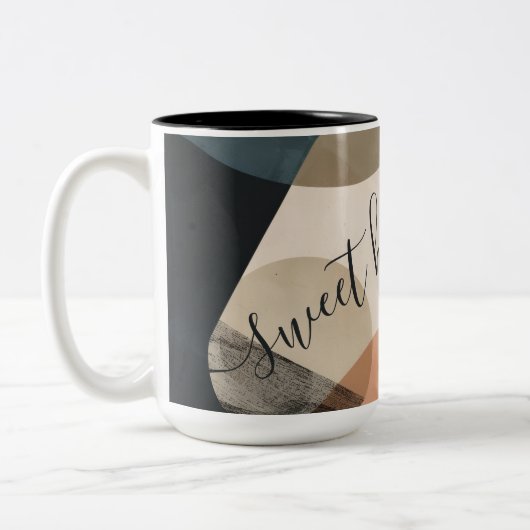 Personalisiert Cosy Bohemisch Zweifarbige Tasse (Links)