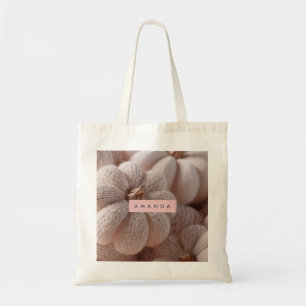 Personalisiert Cosy Strick Pumpkin Ästhetik Tragetasche