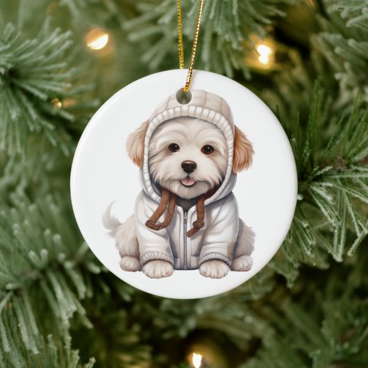 Personalisiert Coton De Tulear Dog Keramik Ornament (Baum)
