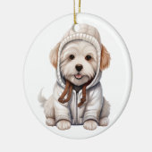 Personalisiert Coton De Tulear Dog Keramik Ornament (Links)