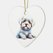 Personalisiert Coton de Tulear Puppy Keramik Ornament (Links)