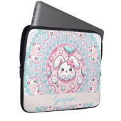Personalisiert Cotton Candy Kawaii Bunny Dot Manda Laptopschutzhülle (Vorne Rechts)