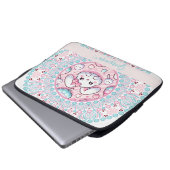 Personalisiert Cotton Candy Kawaii Bunny Dot Manda Laptopschutzhülle (Vorne Knopf)