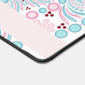 Personalisiert Cotton Candy Kawaii Bunny Dot Manda Schreibtischunterlage (Ecke)