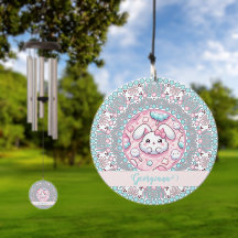 Personalisiert Cotton Candy Kawaii Bunny Dot Manda