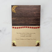 Personalisiert - Country Christmas KuneKune Pig Fa Karte (Innenseite)