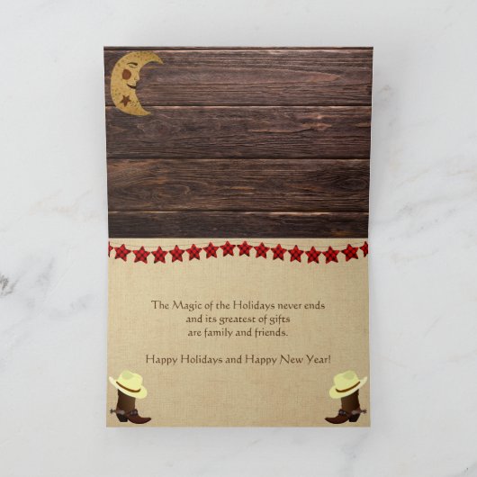 Personalisiert - Country Christmas KuneKune Pig Fa Karte (Innenseite)