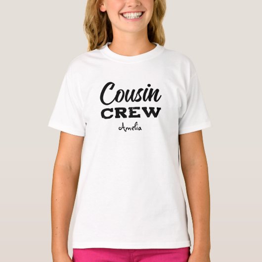Personalisiert Cousin Crew T - Shirt (Vorderseite)
