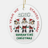 Personalisiert COVID 2020 Weihnachten Wir Bleibe Z Keramik Ornament (Links)