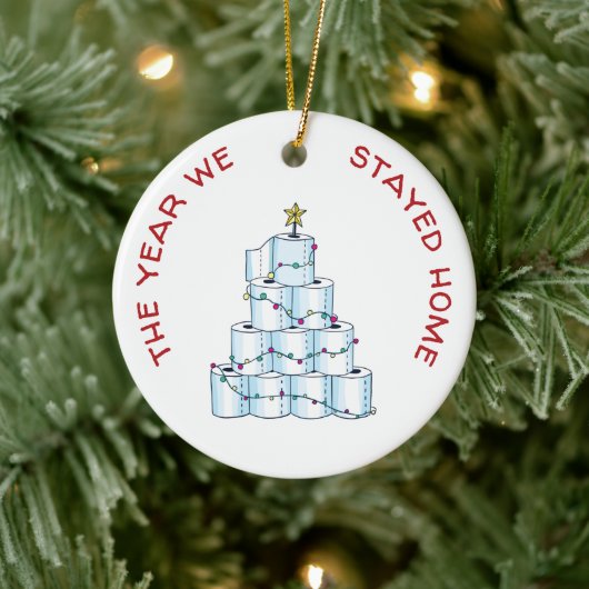 Personalisiert COVID 2020 Weihnachten Wir Bleibe Z Keramik Ornament (Baum)