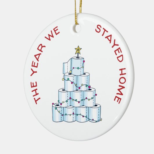 Personalisiert COVID 2020 Weihnachten Wir Bleibe Z Keramik Ornament (Links)