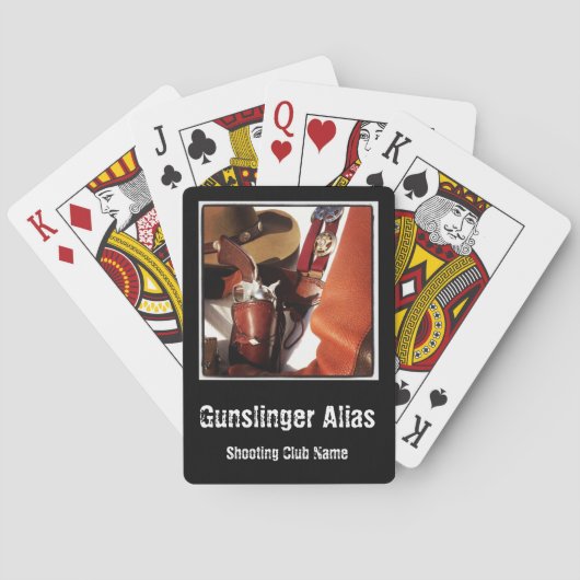 Personalisiert Cowboy Action Fast Zeichn Card Deck Spielkarten (Rückseite)