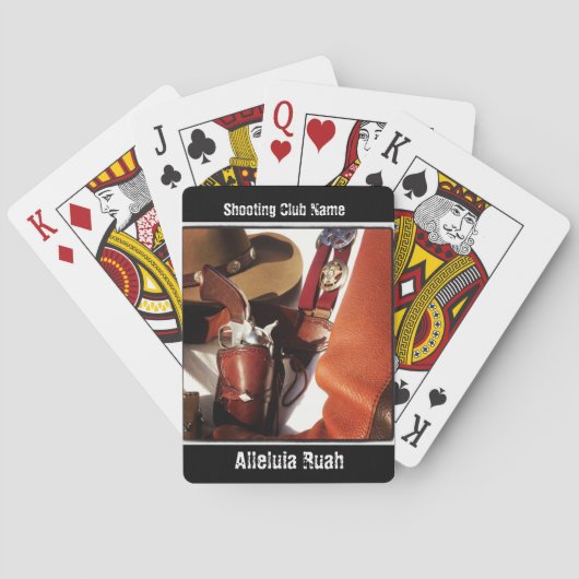 Personalisiert Cowboy Action Fast Zeichn Card Deck Spielkarten (Rückseite)