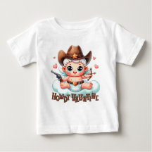 Personalisiert Cowboy Cupid Valentine Baby T - Shi
