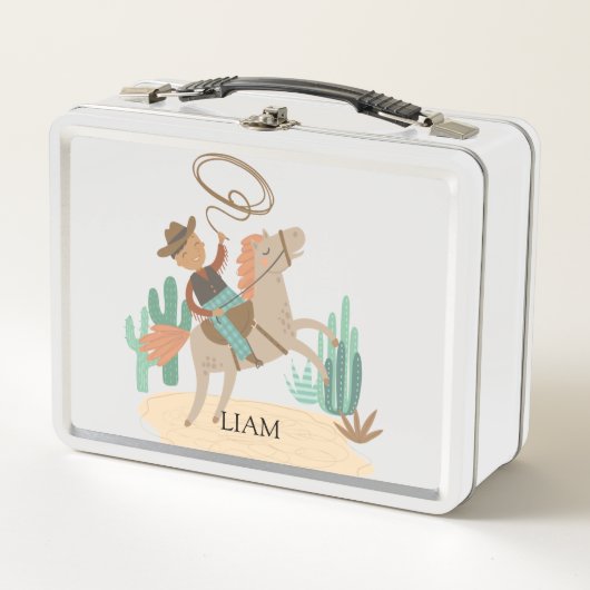 Personalisiert Cowboy Metal Lunch Box (Vorderseite)
