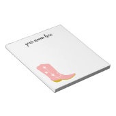 Personalisiert Cowboy Stiefel Notepad Notizblock (angewinkelt)