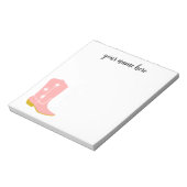 Personalisiert Cowboy Stiefel Notepad Notizblock (Rotiert)