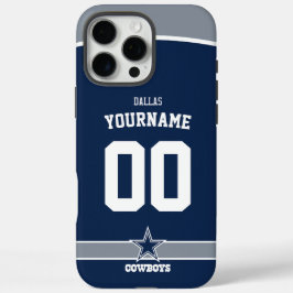 Personalisiert Cowboys Jersey American Football iPhone 16 Pro Max Hülle