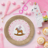 Personalisiert Cowgirl Babydusche Papier Teller (Party)