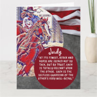 Personalisiert Cowgirl Barrel Racer Red White Blue