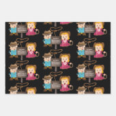 Personalisiert Cowgirl & Cowboy Geschenkpapier Set (Vorderseite 3)