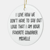 Personalisiert Coworker Weihnachtsgeschenk Keramik Ornament (Links)